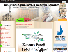 Tablet Screenshot of biblioteka.zabkowiceslaskie.pl